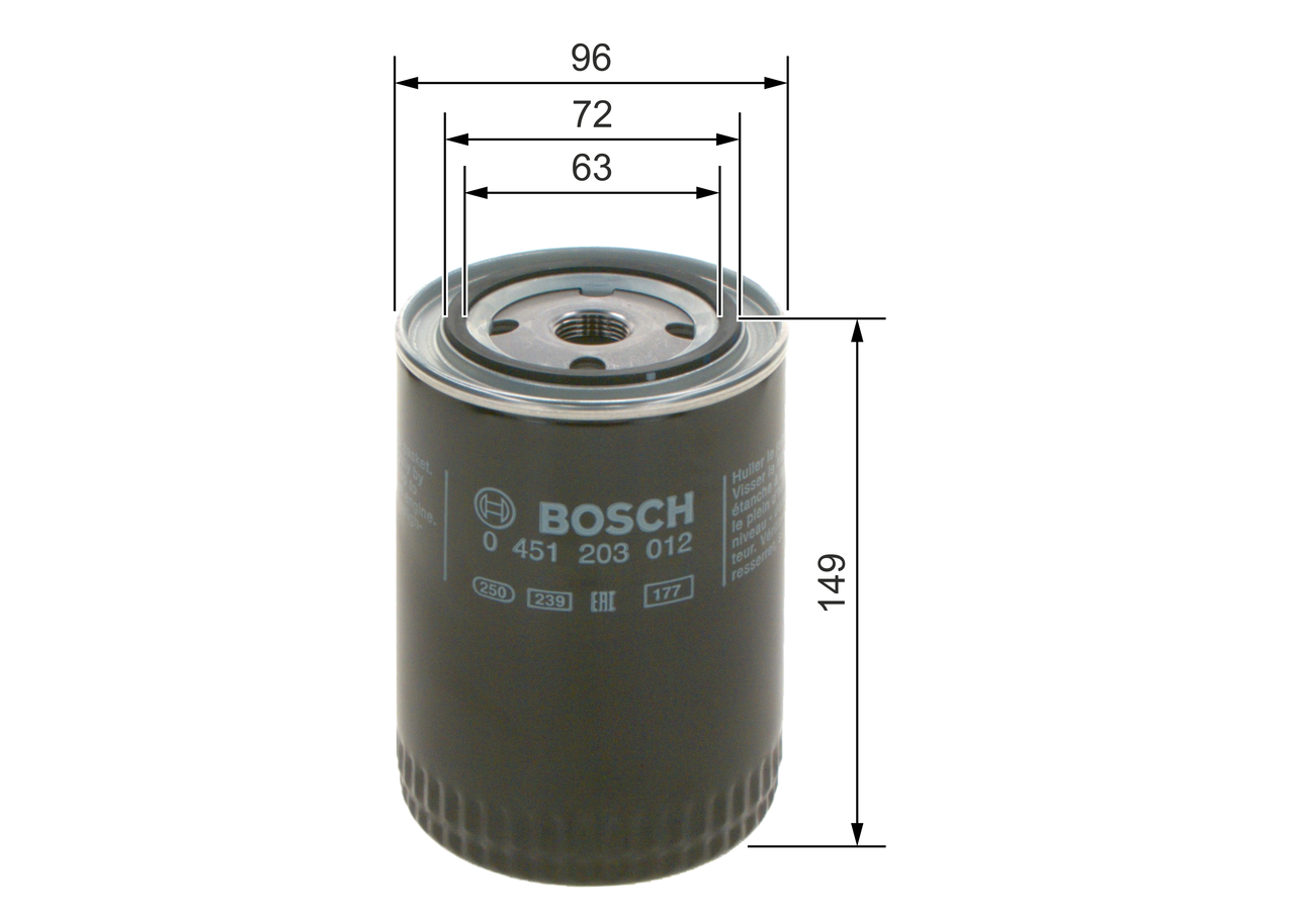 Oil Filter - 0 451 203 012 BOSCH