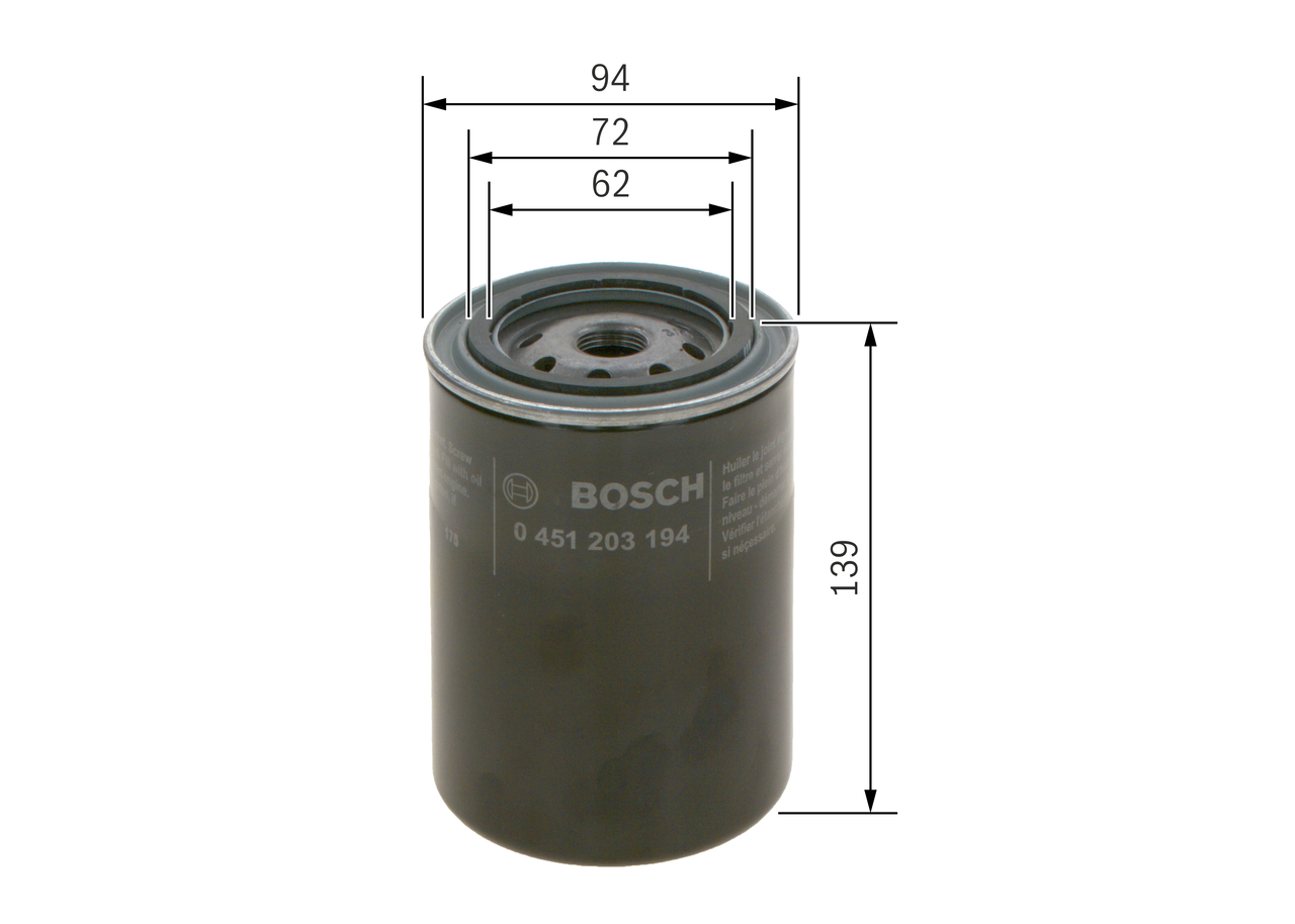 Oil Filter - 0 451 203 194 BOSCH