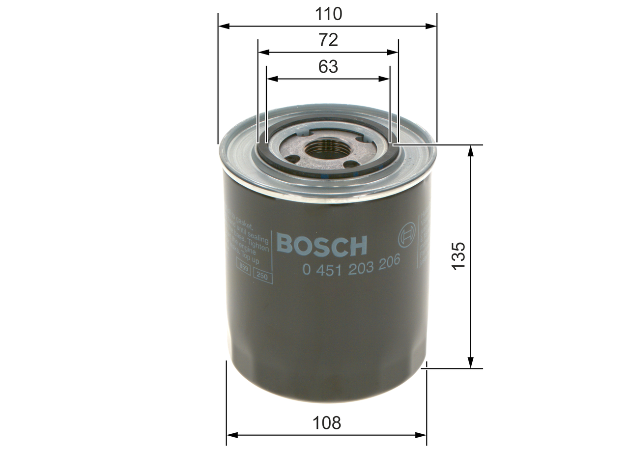 Oil Filter - 0 451 203 206 BOSCH