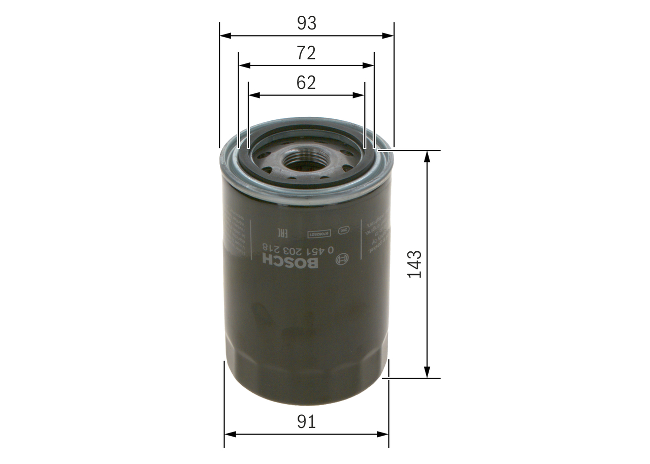 Filtro olio - 0 451 203 218 BOSCH