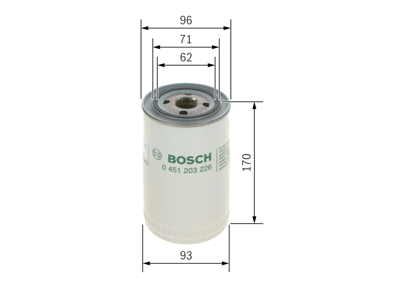 Filtro olio - 0 451 203 226 BOSCH