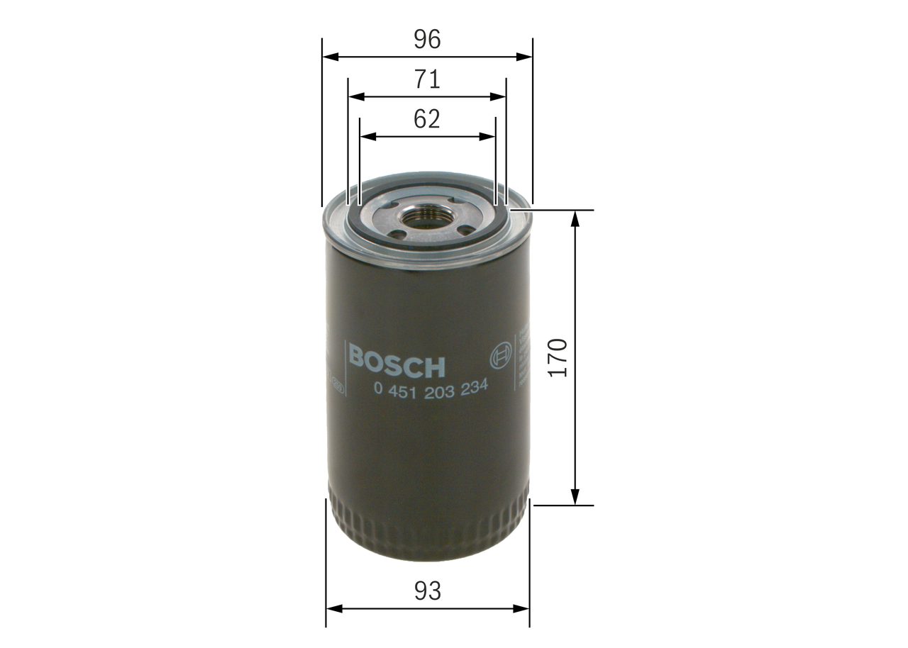 Filtro olio - 0 451 203 234 BOSCH