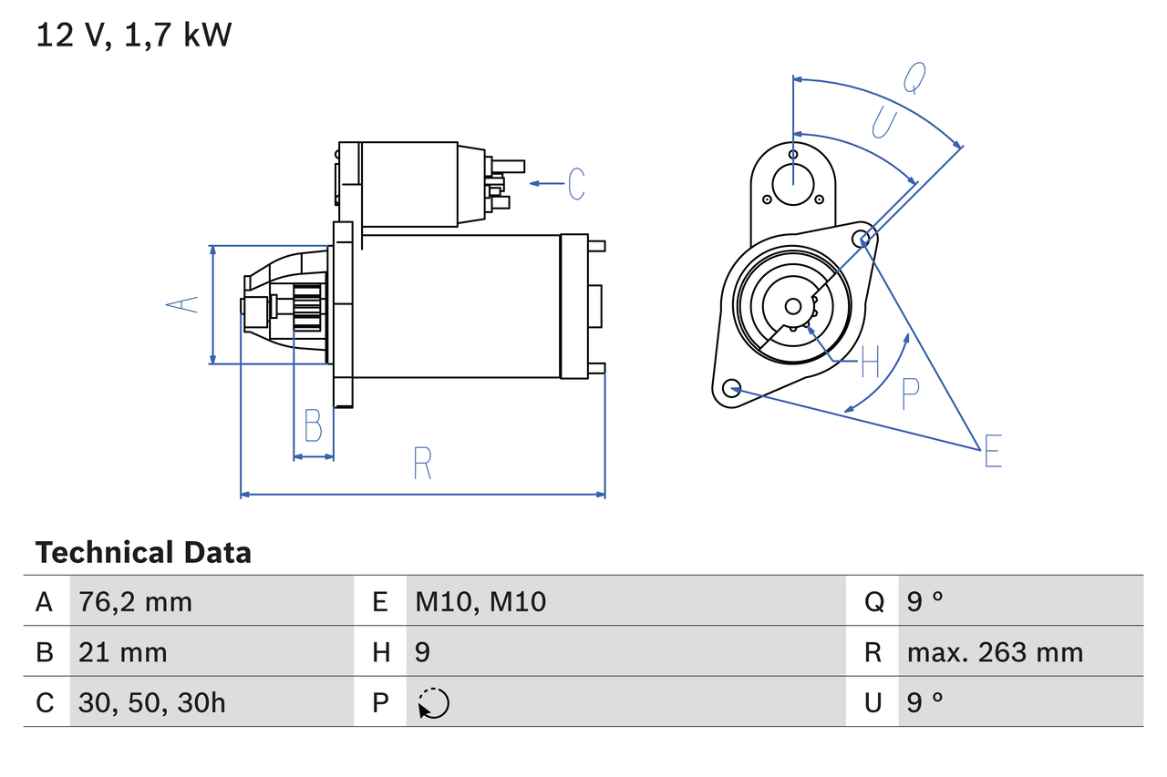 starteris - 0 986 016 920 BOSCH