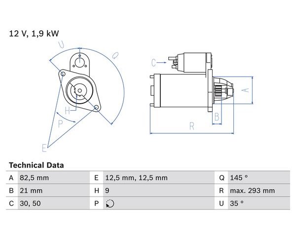 Starter - 0 986 017 310 BOSCH
