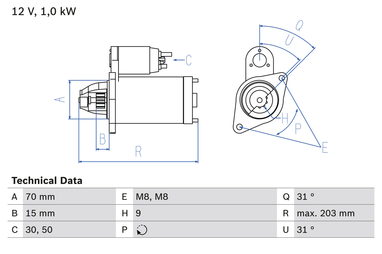 Starter - 0 986 019 940 BOSCH