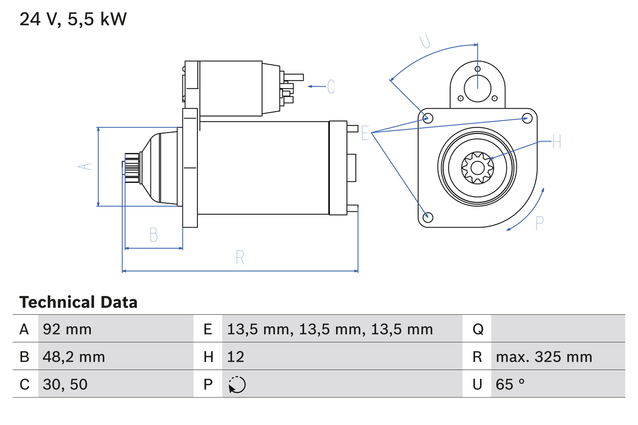 Starter - 0 986 021 480 BOSCH