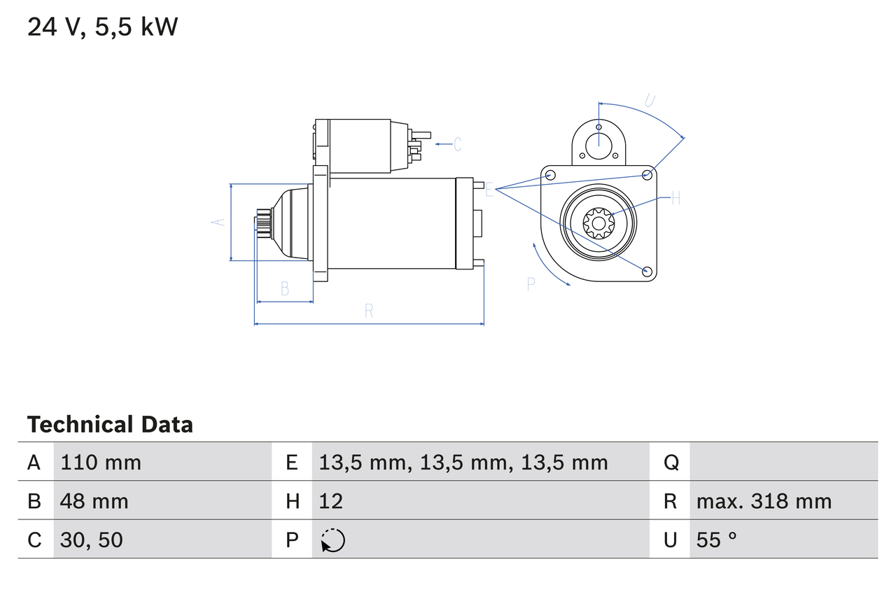 Starter - 0 986 021 490 BOSCH
