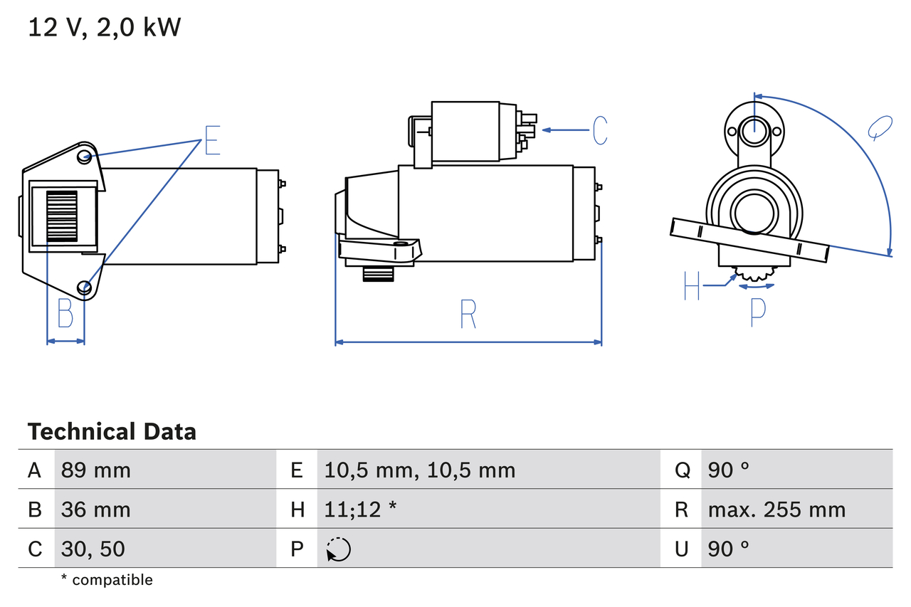 starteris - 0 986 021 810 BOSCH
