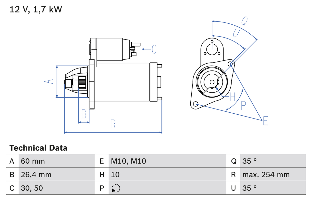 Starter - 0 986 022 240 BOSCH
