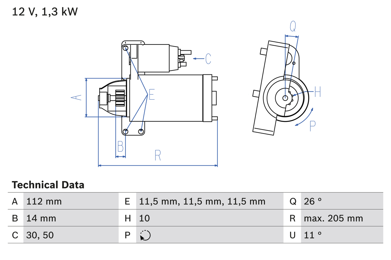 Starter - 0 986 023 480 BOSCH