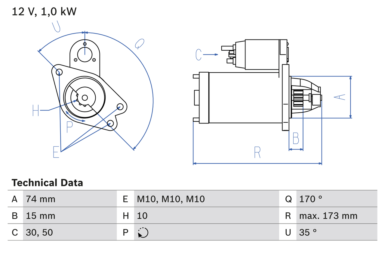 Starter - 0 986 025 290 BOSCH