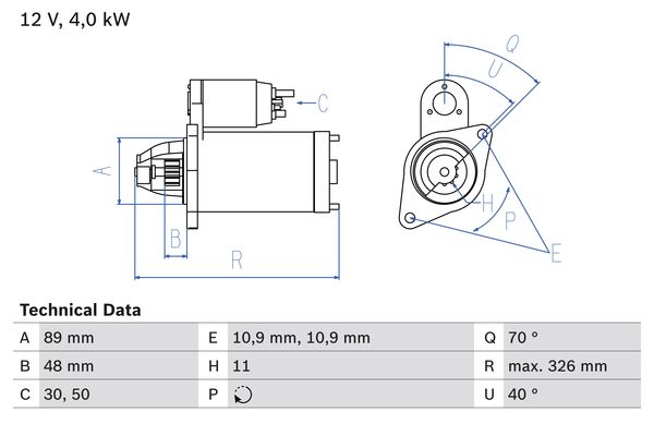 Стартер - 0 986 025 790 BOSCH