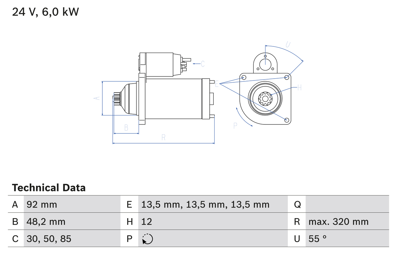 Motorino d'avviamento - 0 986 025 900 BOSCH