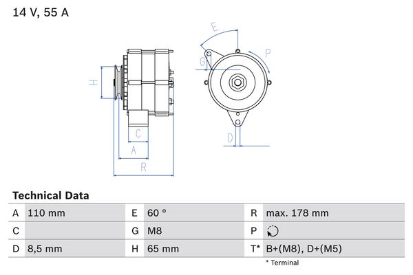 Alternator - 0 986 034 220 BOSCH