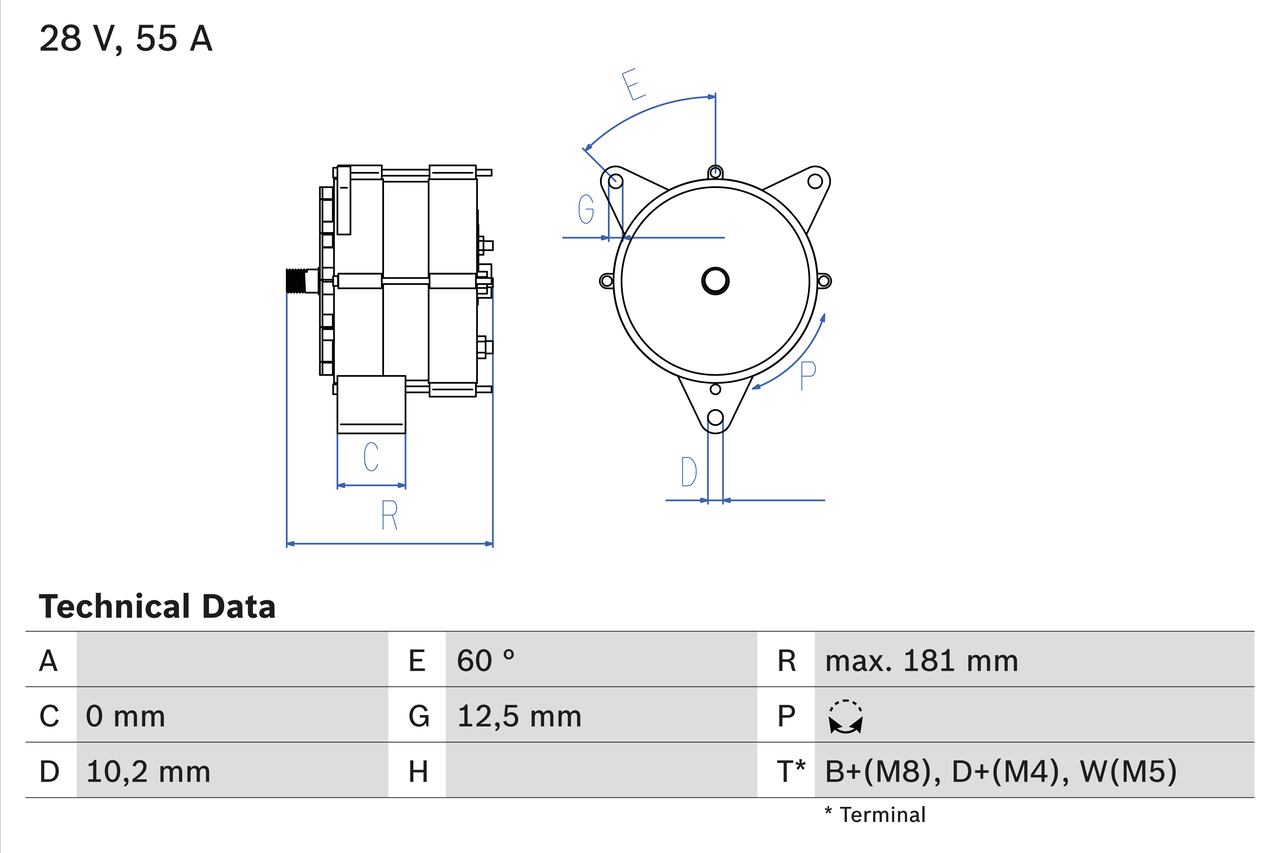 Alternatore - 0 986 037 410 BOSCH