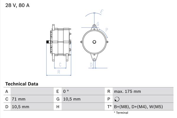 Alternator - 0 986 039 340 BOSCH