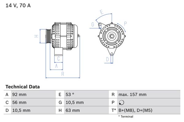 Generator - 0 986 039 760 BOSCH