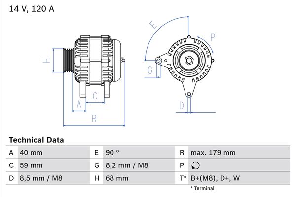 Alternatore - 0 986 040 360 BOSCH