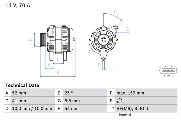 Alternatore - 0 986 040 471 BOSCH