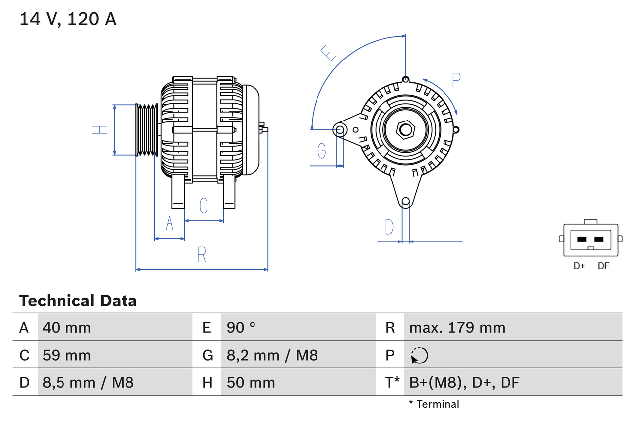Alternatore - 0 986 041 300 BOSCH