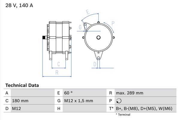 Alternator - 0 986 041 640 BOSCH