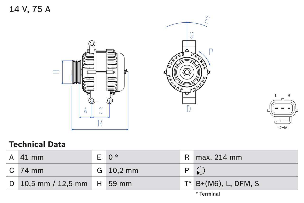Alternator - 0 986 042 650 BOSCH