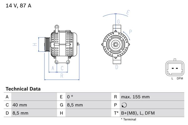 Alternatore - 0 986 042 720 BOSCH