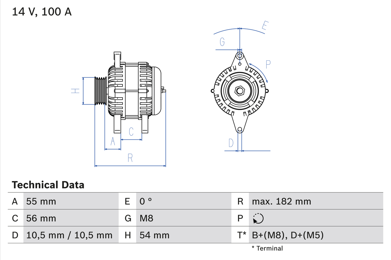 Alternatore - 0 986 042 740 BOSCH