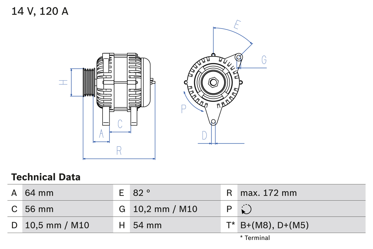 Alternatore - 0 986 046 140 BOSCH