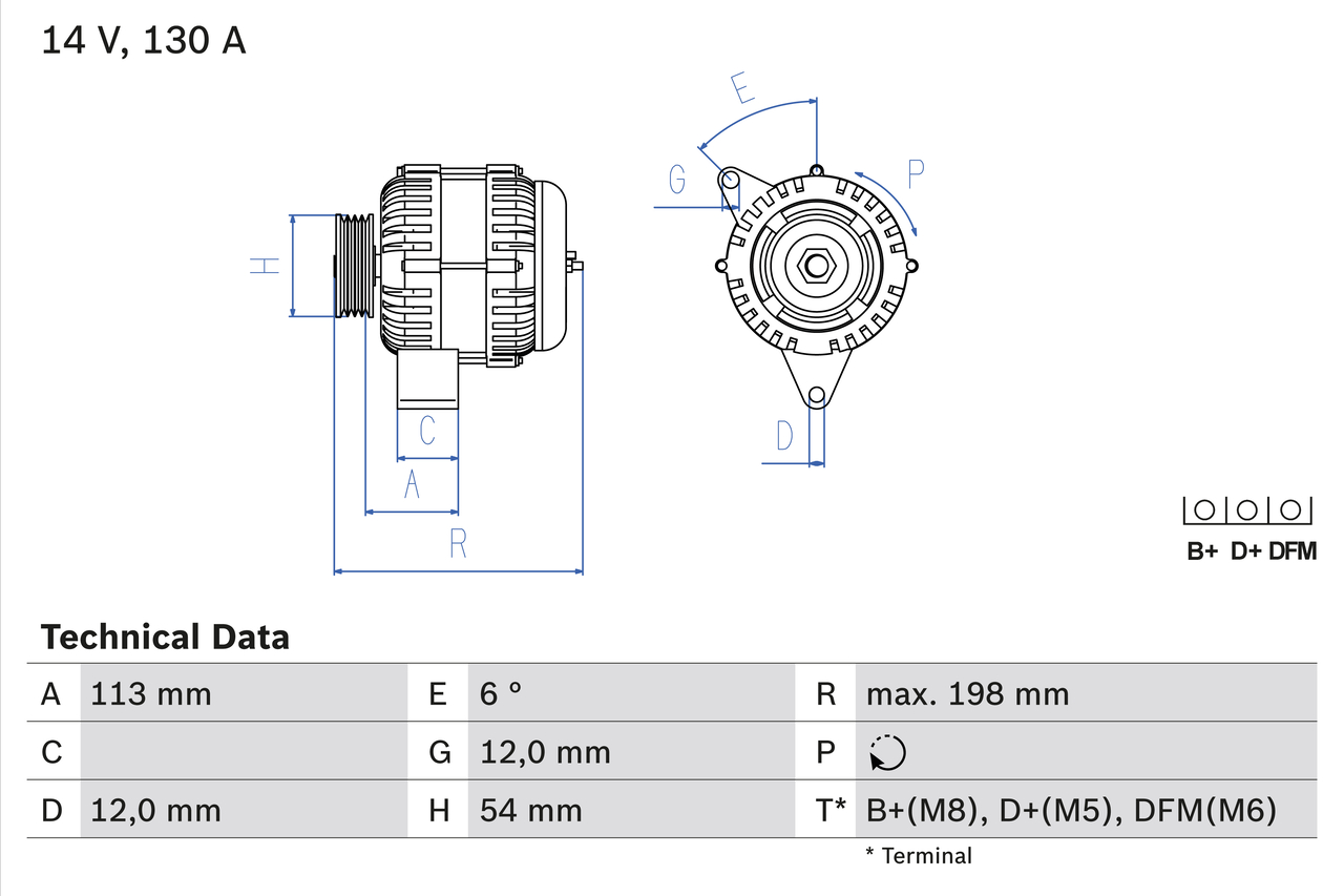 Alternatore - 0 986 049 000 BOSCH
