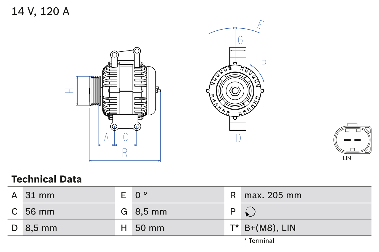 Alternatore - 0 986 049 010 BOSCH