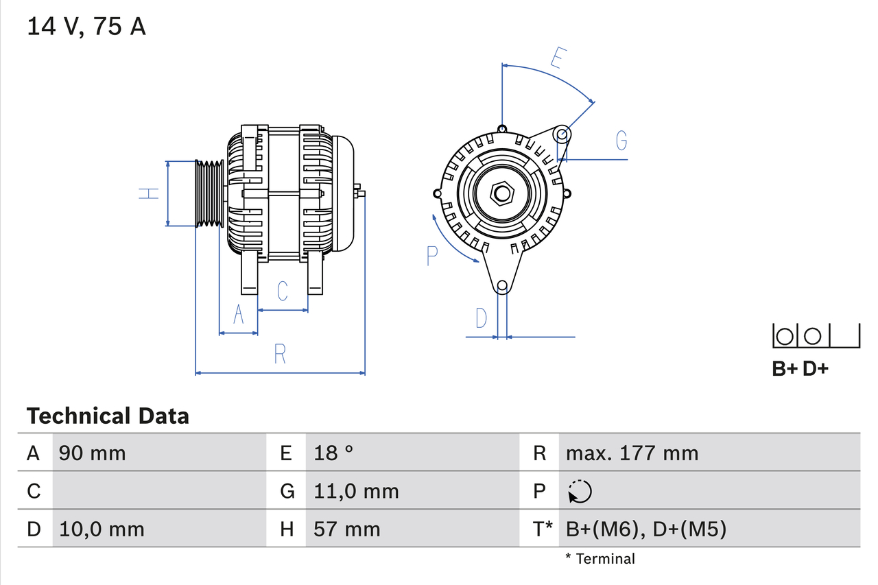 Alternatore - 0 986 049 131 BOSCH