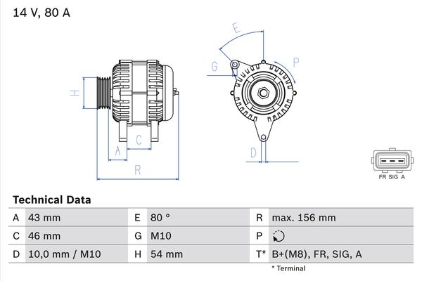Alternator - 0 986 049 151 BOSCH