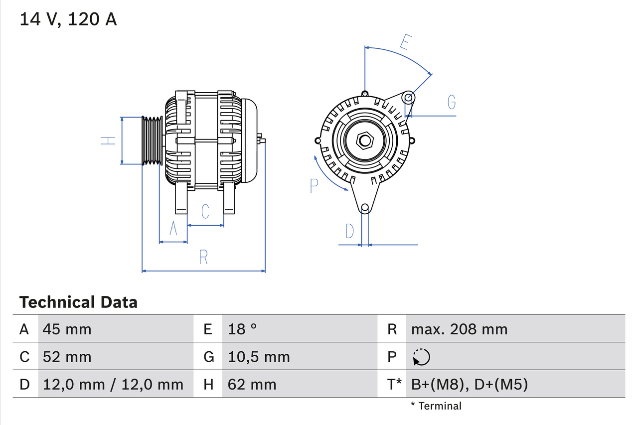 Alternator - 0 986 049 400 BOSCH