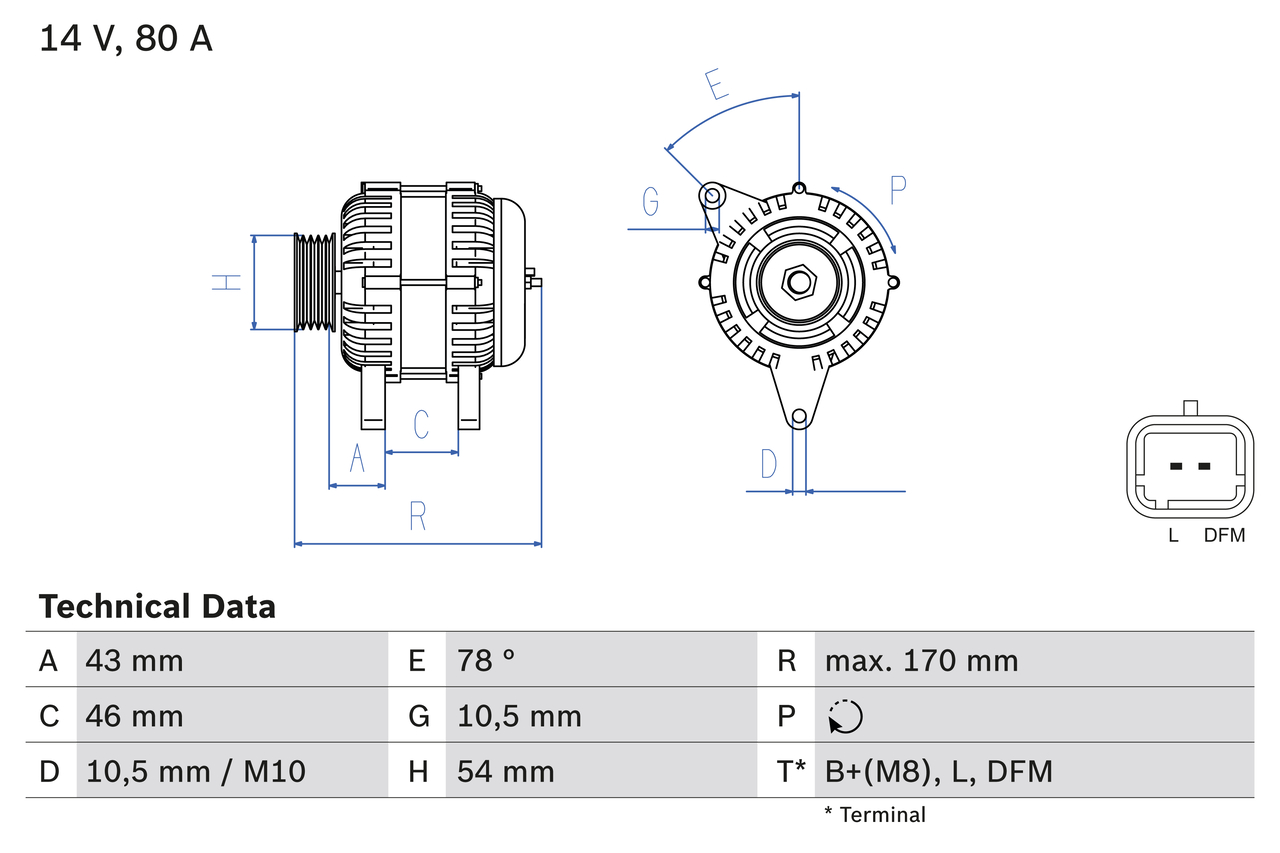 Alternatore - 0 986 049 410 BOSCH