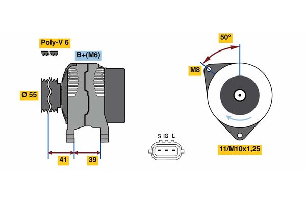 Alternatore - 0 986 049 490 BOSCH