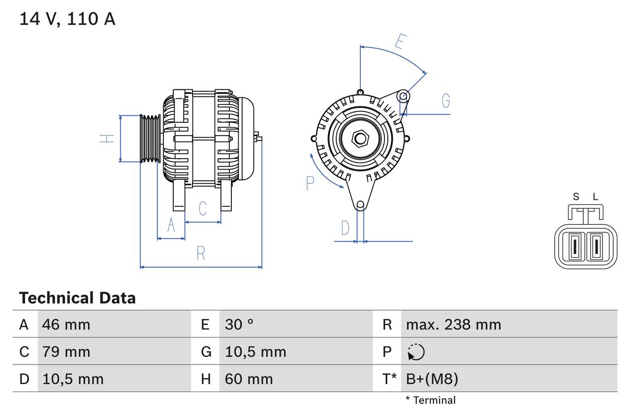 Alternatore - 0 986 049 500 BOSCH