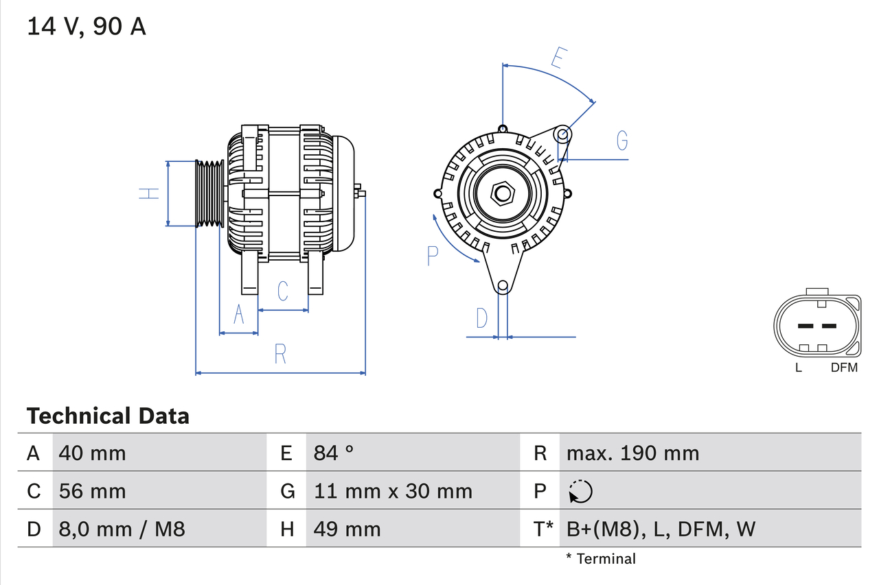 Alternatore - 0 986 049 640 BOSCH