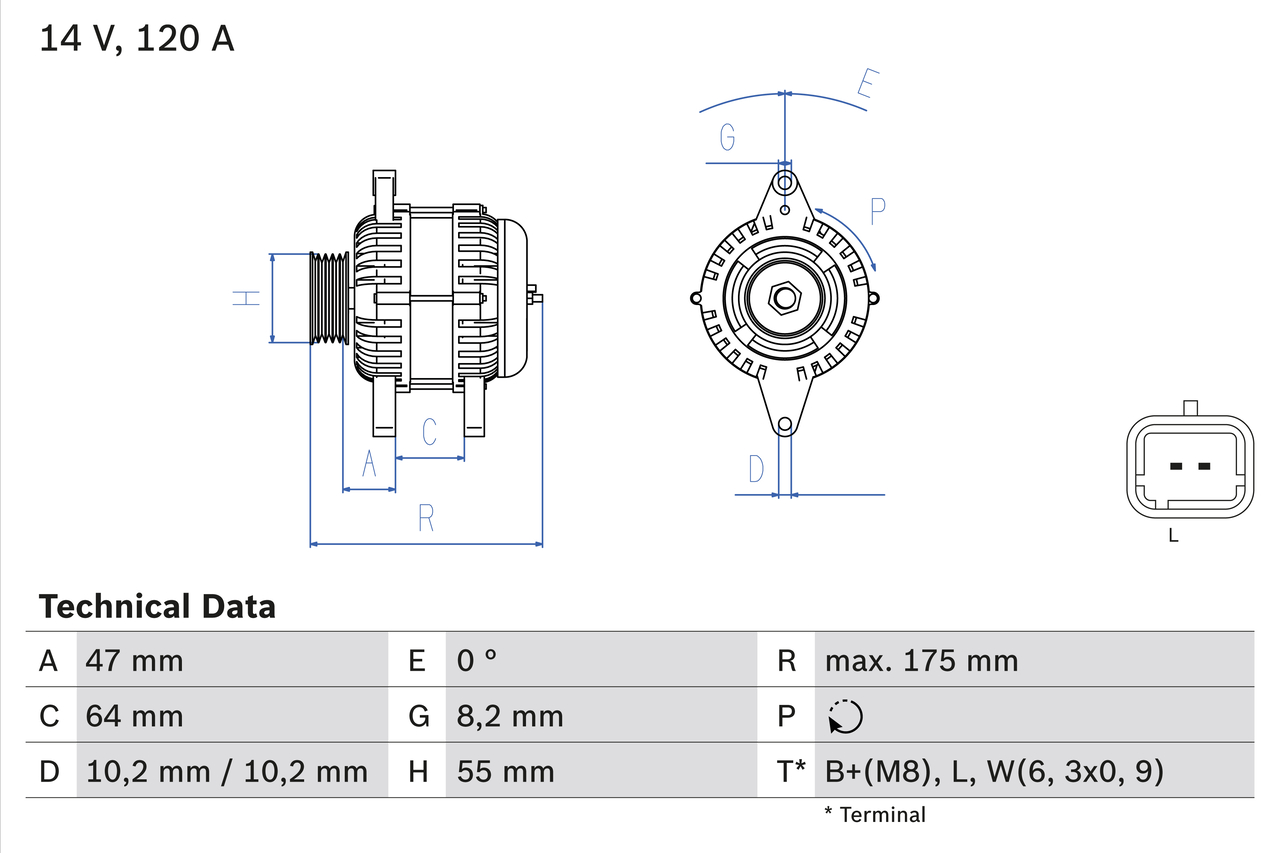 Alternatore - 0 986 049 650 BOSCH