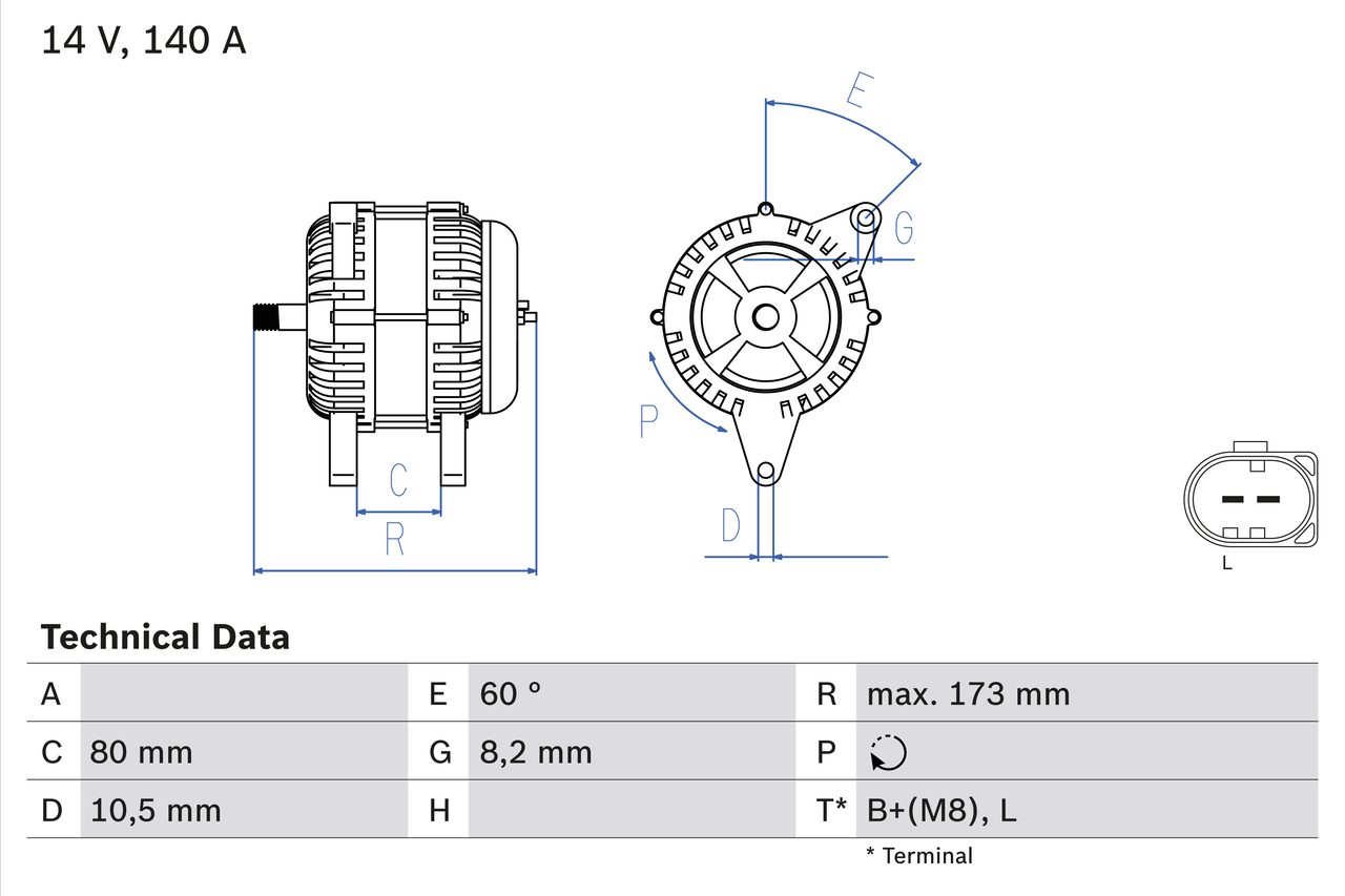 Alternatore - 0 986 049 950 BOSCH