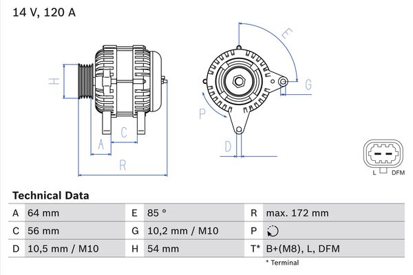 kintamosios srovės generatorius - 0 986 049 990 BOSCH
