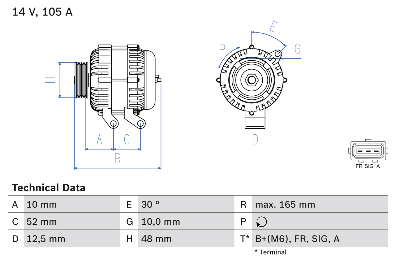 Alternatore - 0 986 080 440 BOSCH