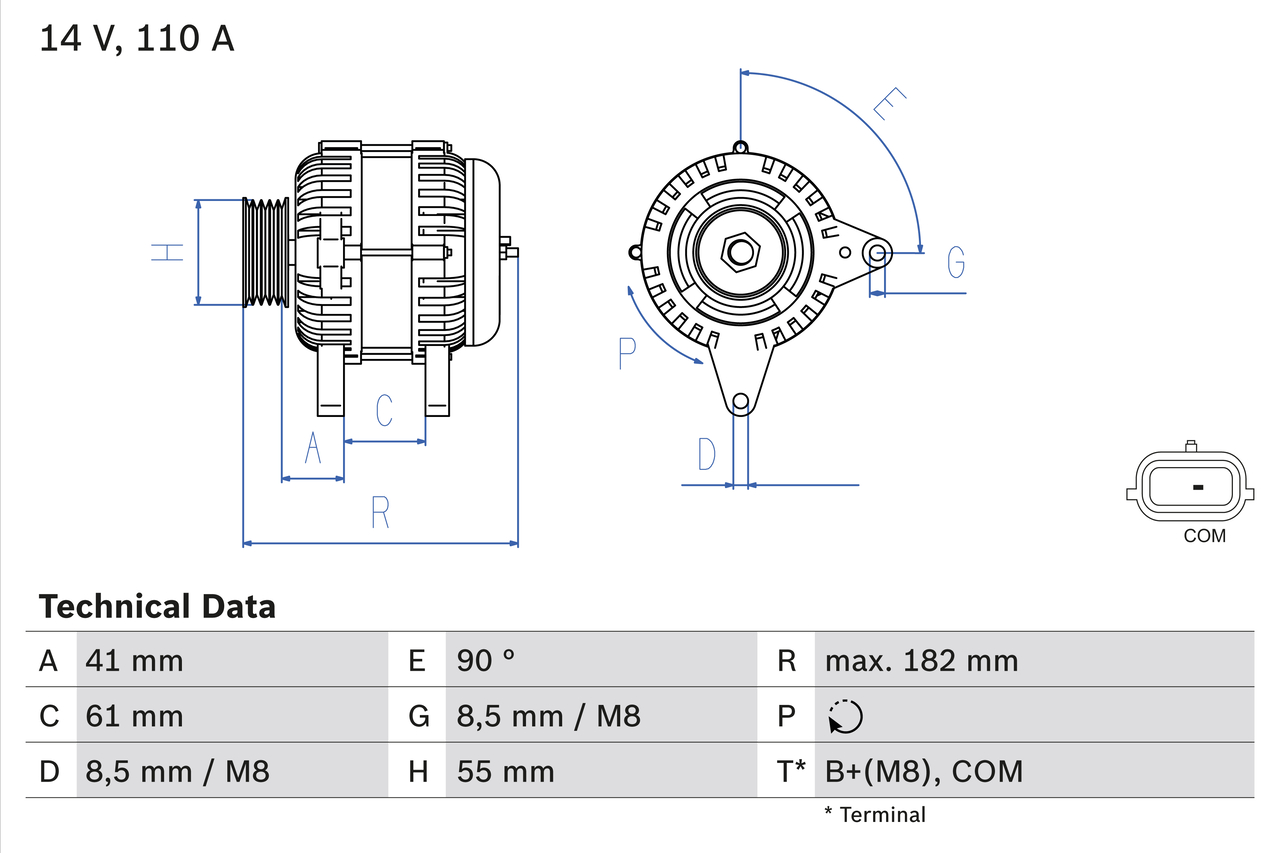 Alternator - 0 986 080 710 BOSCH