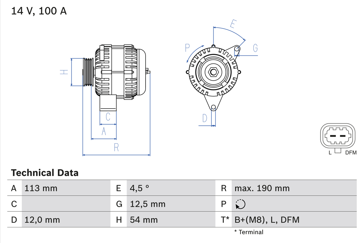 Alternatore - 0 986 081 410 BOSCH