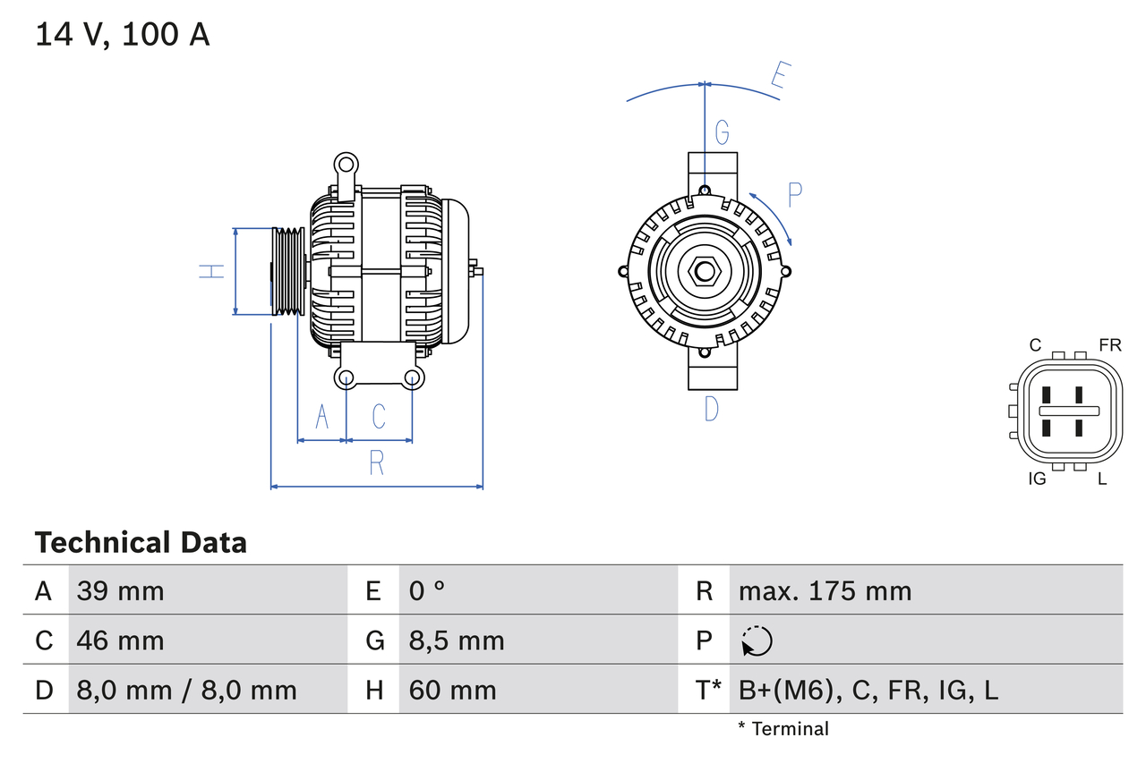 Generator - 0 986 082 420 BOSCH