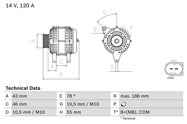 Alternator - 0 986 083 290 BOSCH