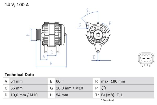Alternator - 0 986 083 400 BOSCH