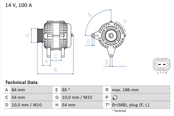 Alternatore - 0 986 083 420 BOSCH