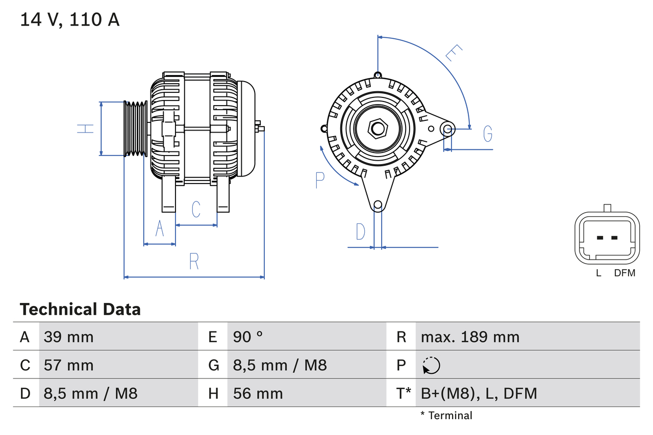 Alternator - 0 986 083 440 BOSCH