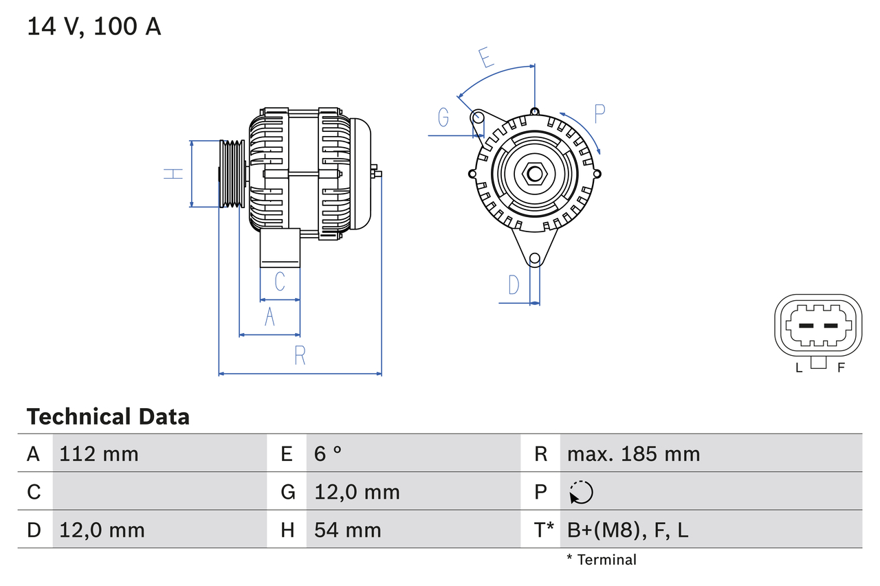 Alternator - 0 986 083 450 BOSCH